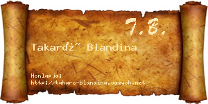 Takaró Blandina névjegykártya